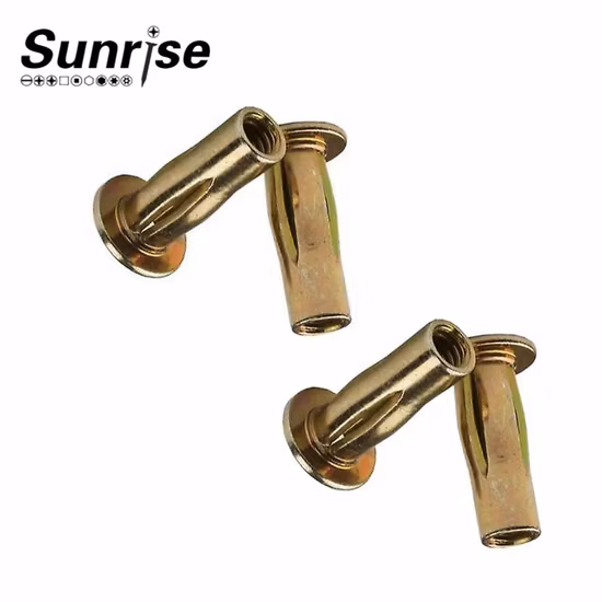 Tuerca de remache de acero y titanio, tuerca extralarga con conector dividido y tuerca de remache con inserción cruzada